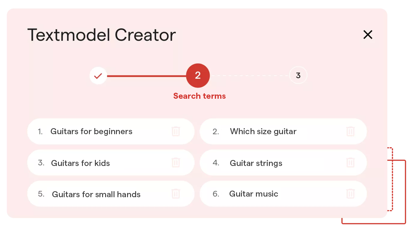 Textmodel Creator Step 2