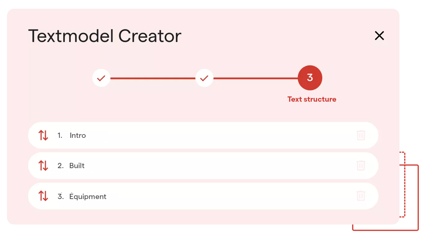 Textmodel Creator Step 3