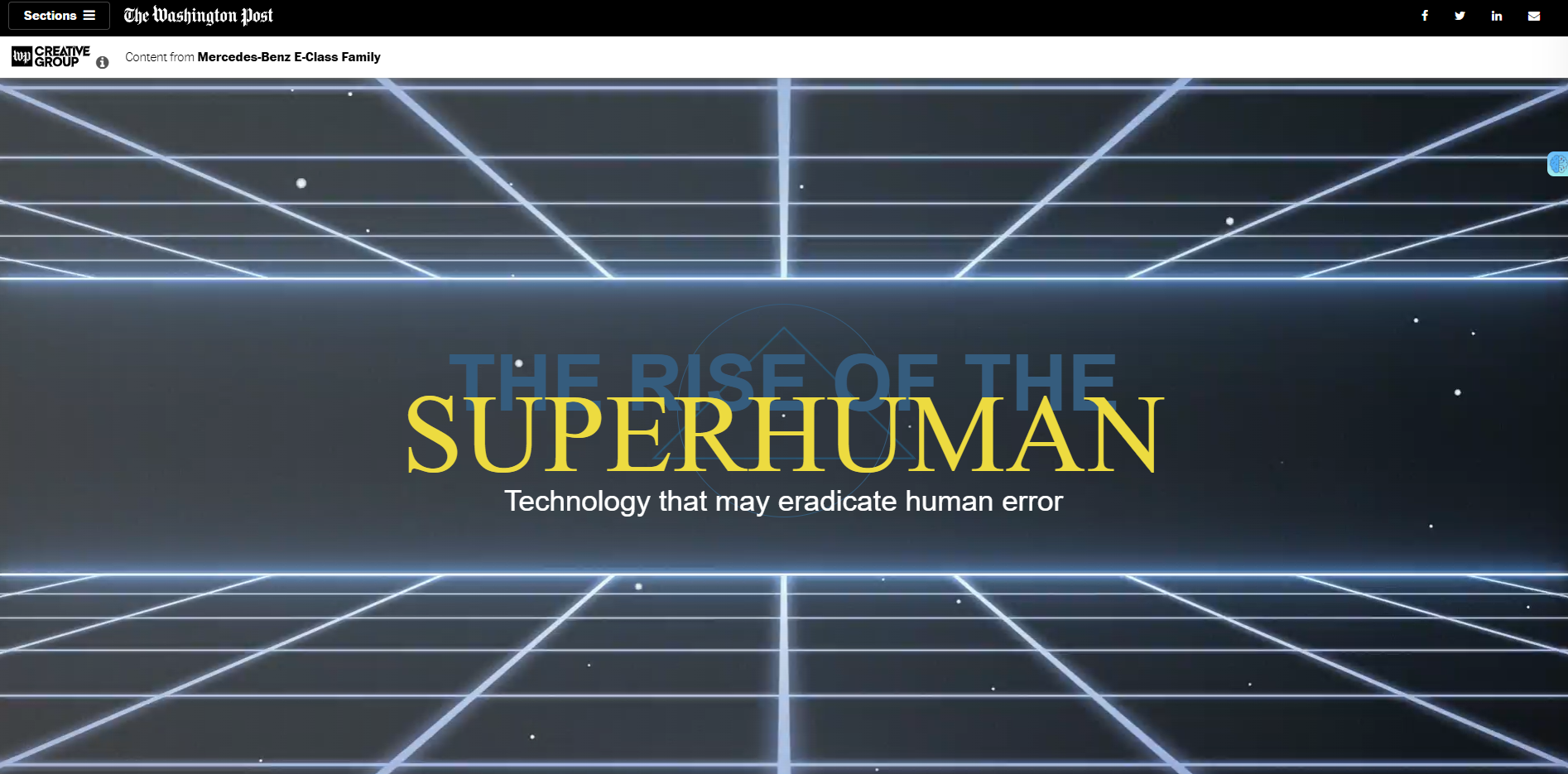 Editorially curated, interactive native advertising feature by Mercedes-Benz