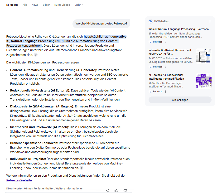 Von Links zum Dialog