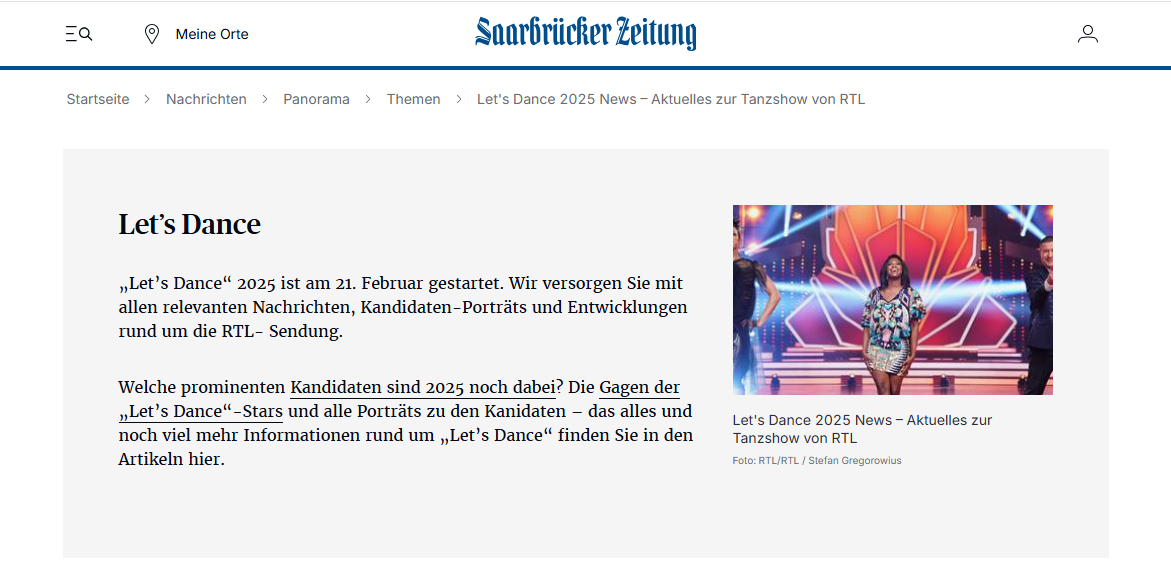 Saarbrücker Zeitung Let's Dance