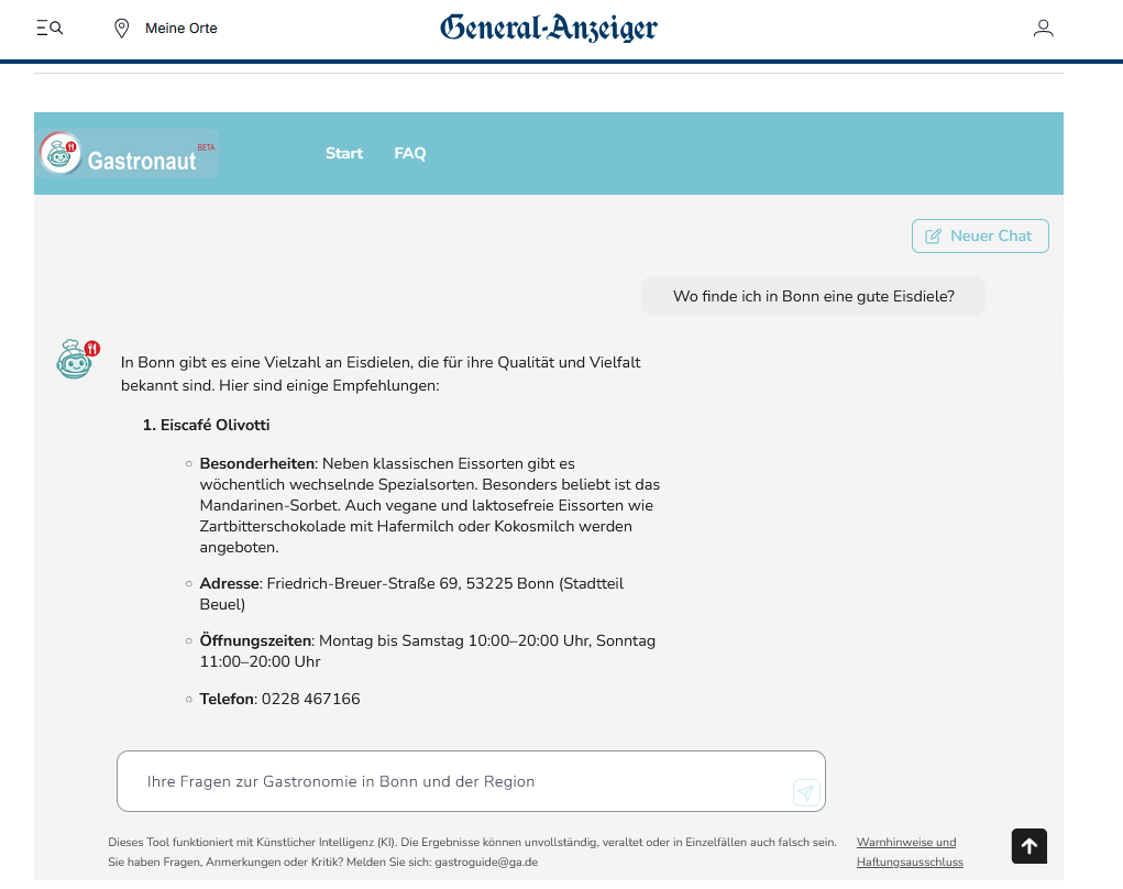 Gastronaut General Anzeiger Bonn