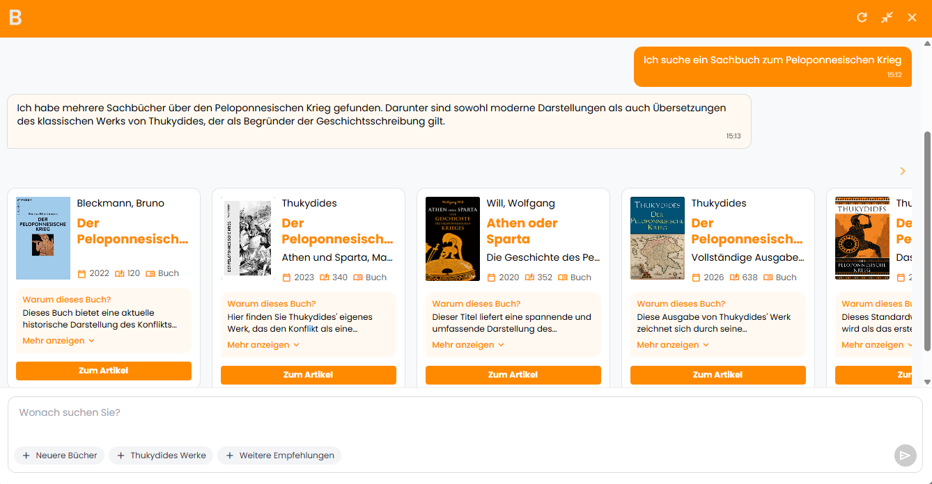 Buchkatalog Frage