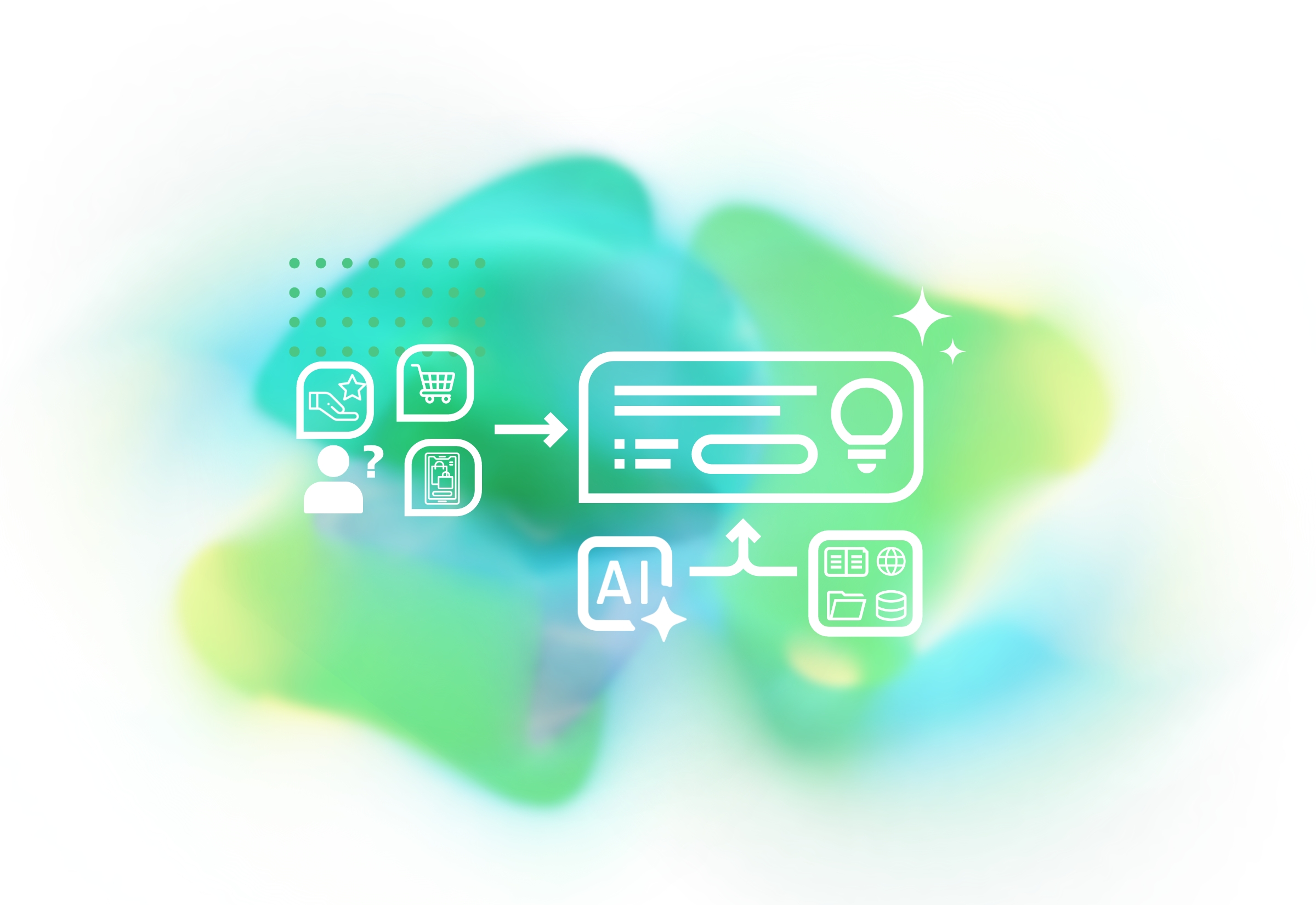 Q&A AI Shopping Einkaufsassistent Grafik