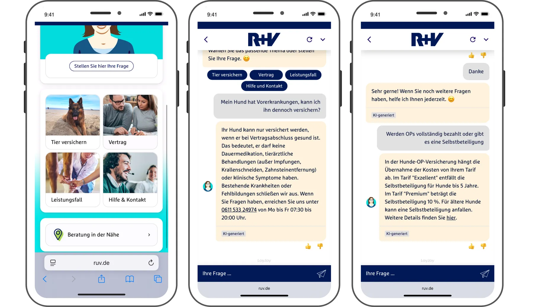Emmie RUV: KI-Chatbot Emmie von R+V: Versicherungsfragen und Serviceanliegen im Dialog klären